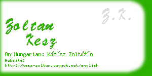 zoltan kesz business card